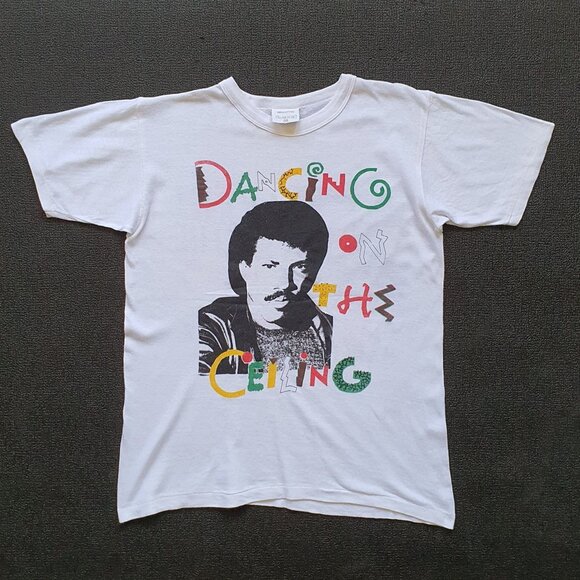 Abby Y Other - Vintage Lionel Richie The Outrageous UK Tour Dancing on the Ceiling T-shirt